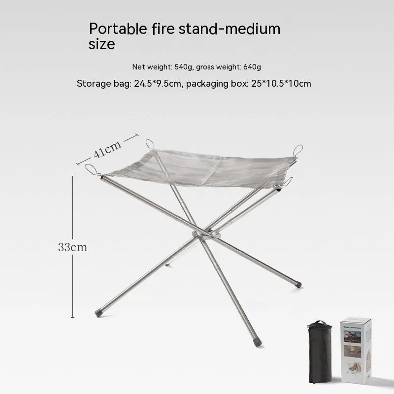 Silver stainless steel barbecue grill set with cooking net, shown in medium and large size options.