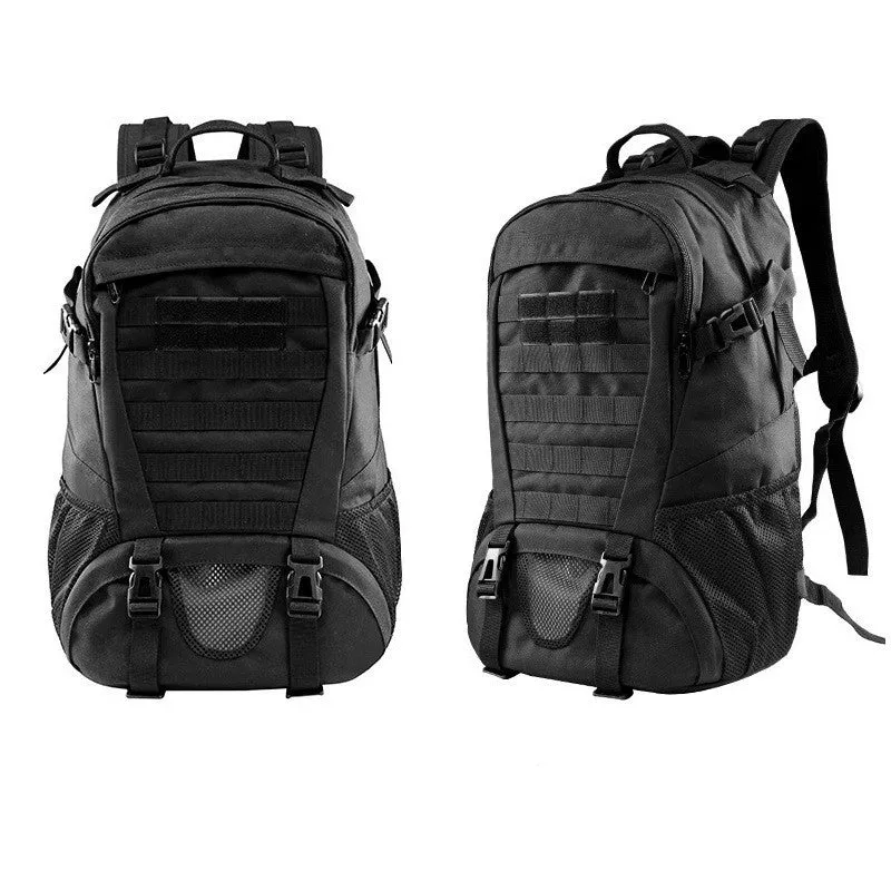 Green camouflage Oxford cloth mountaineering backpack with air pillow belt straps.