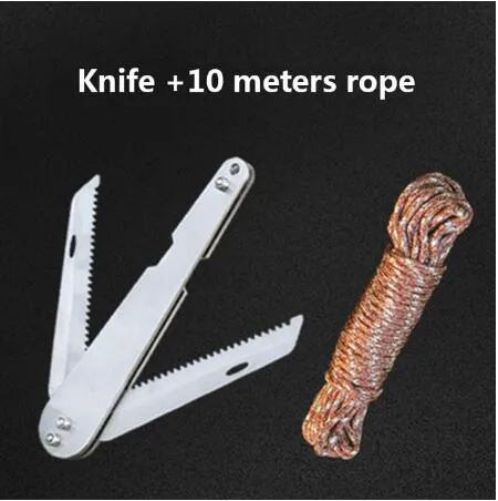 Foldable stainless steel water grass cutter knife with thick blade for fishing weed removal