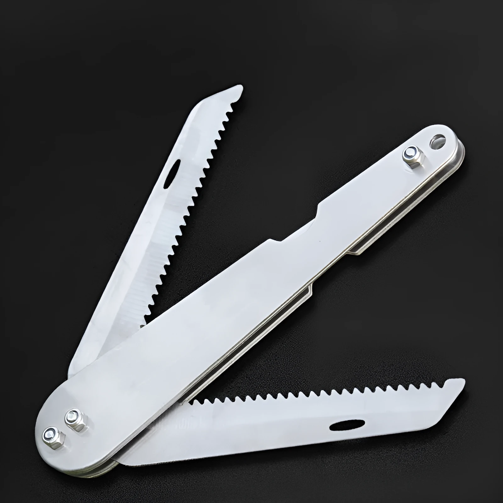 Foldable stainless steel water grass cutter knife with thick blade for fishing weed removal