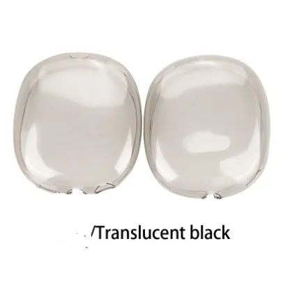 Silicone ear cap set for Apple AirPods MAX with transparent TPU shell, dimensions 90x108x30mm, available in multiple colours