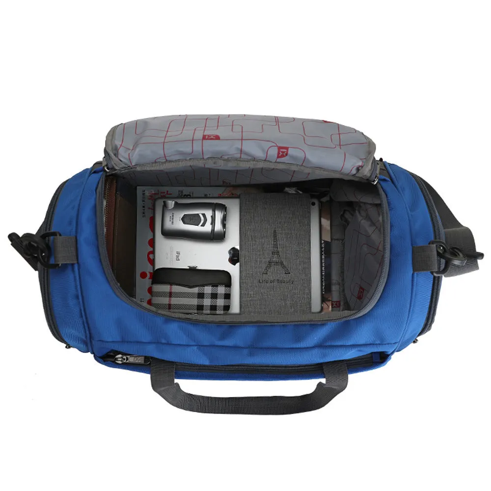 Fashion portable unisex yoga sports bag in polyester, solid colour, 39x19x23cm