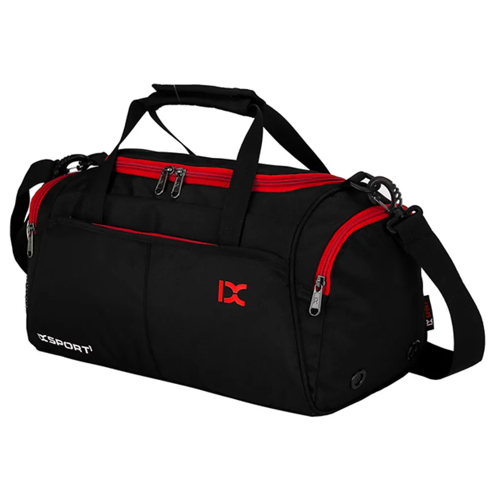 Fashion portable unisex yoga sports bag in polyester, solid colour, 39x19x23cm