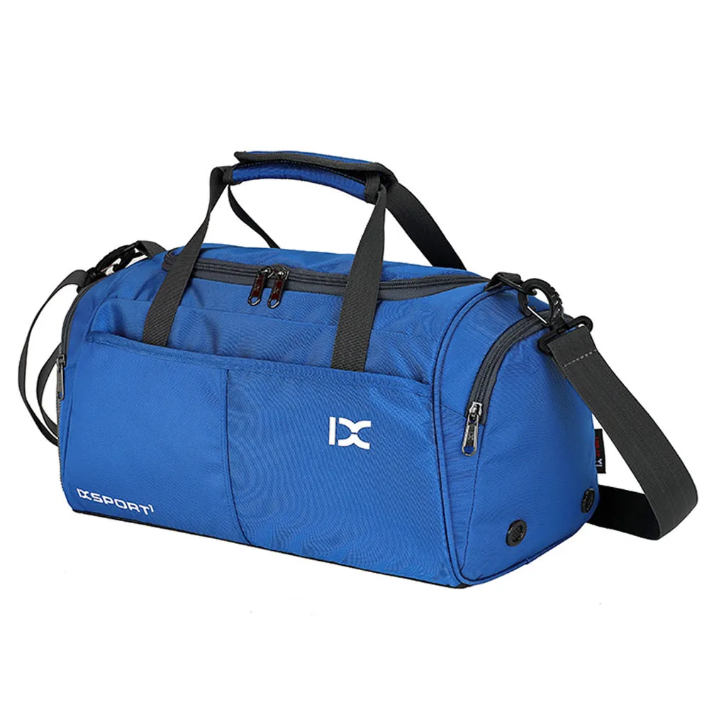 Fashion portable unisex yoga sports bag in polyester, solid colour, 39x19x23cm