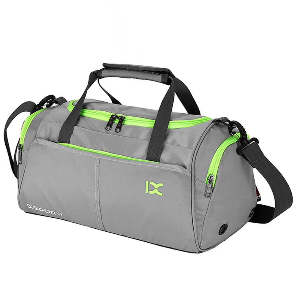 Fashion portable unisex yoga sports bag in polyester, solid colour, 39x19x23cm