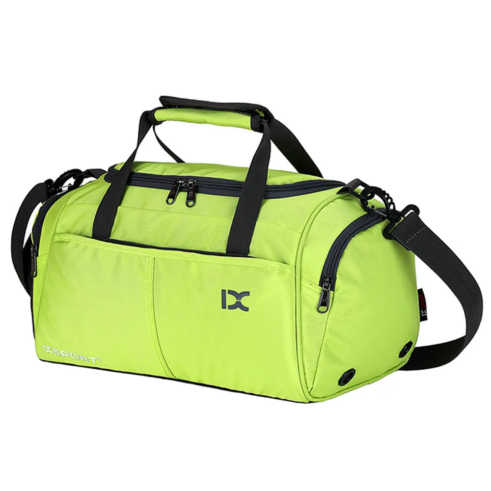 Fashion portable unisex yoga sports bag in polyester, solid colour, 39x19x23cm