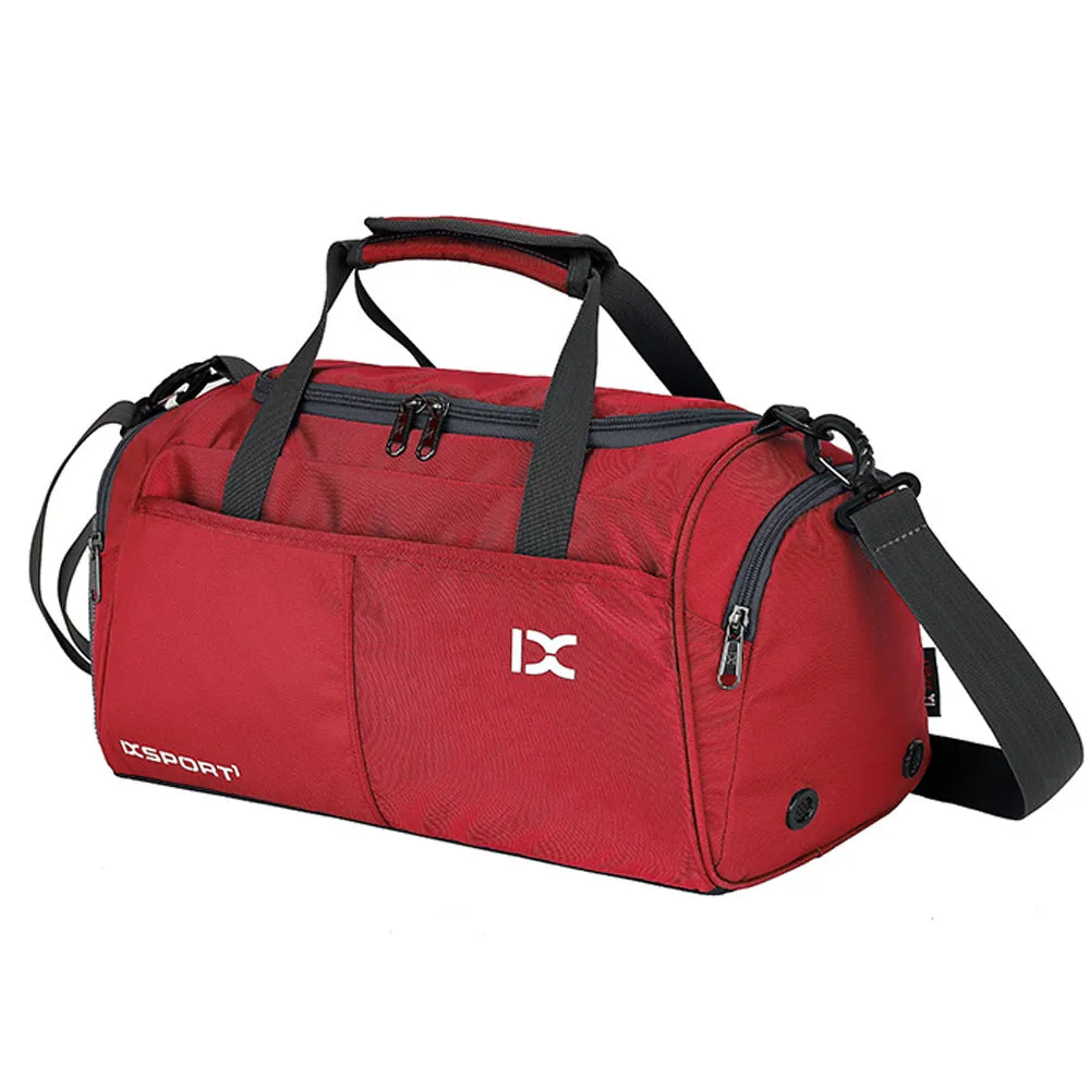 Fashion portable unisex yoga sports bag in polyester, solid colour, 39x19x23cm