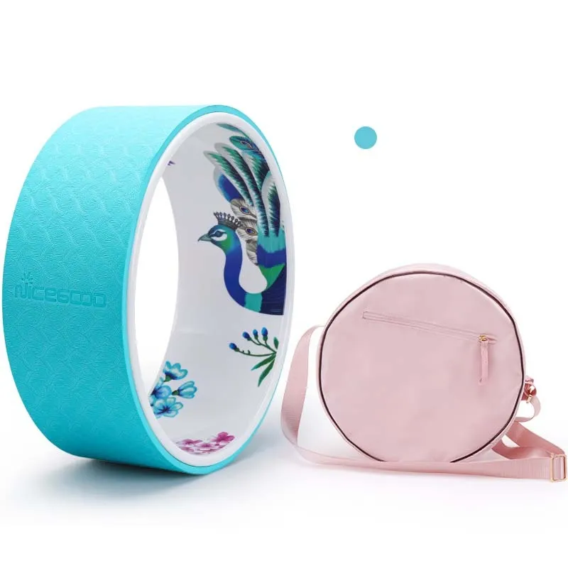 Pilates ring in pink with TPE outer and ABS inner core, 33cm diameter