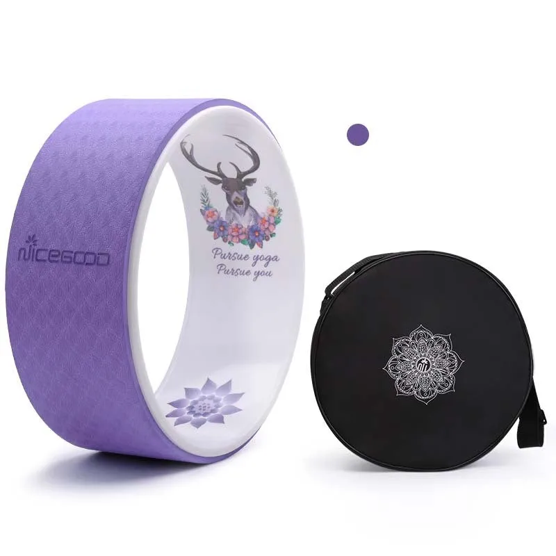 Pilates ring in pink with TPE outer and ABS inner core, 33cm diameter