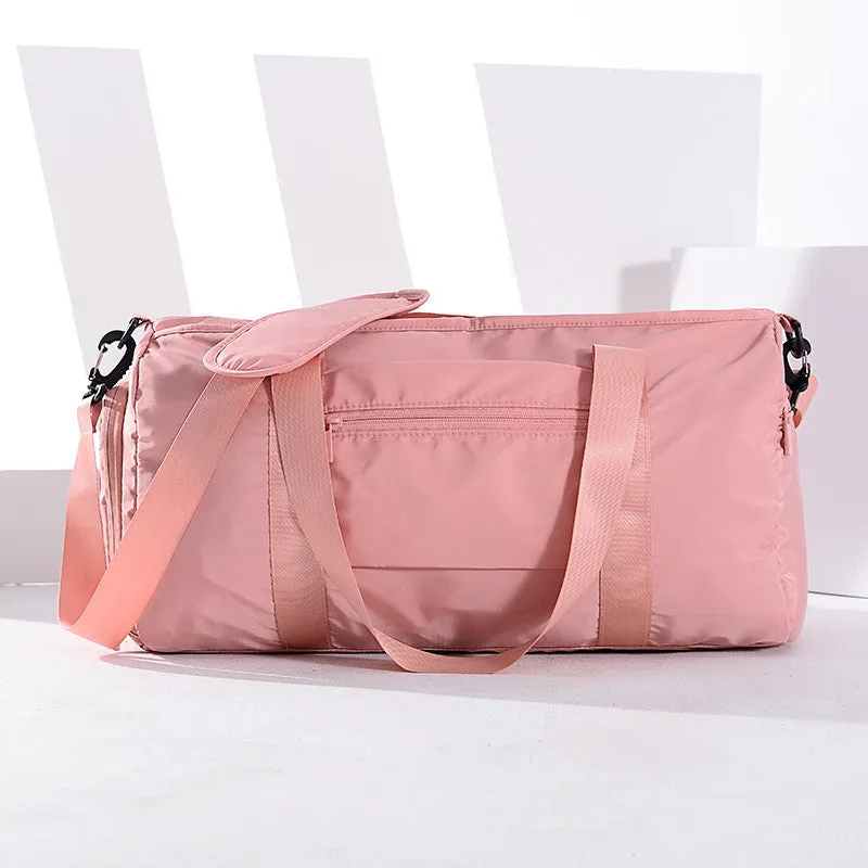 Dry wet separation sports fitness bag in memory cloth for swimming and travel