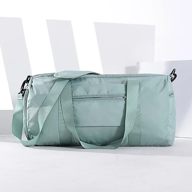 Dry wet separation sports fitness bag in memory cloth for swimming and travel