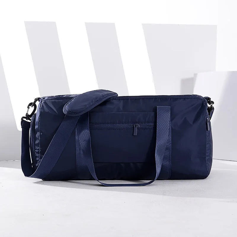 Dry wet separation sports fitness bag in memory cloth for swimming and travel