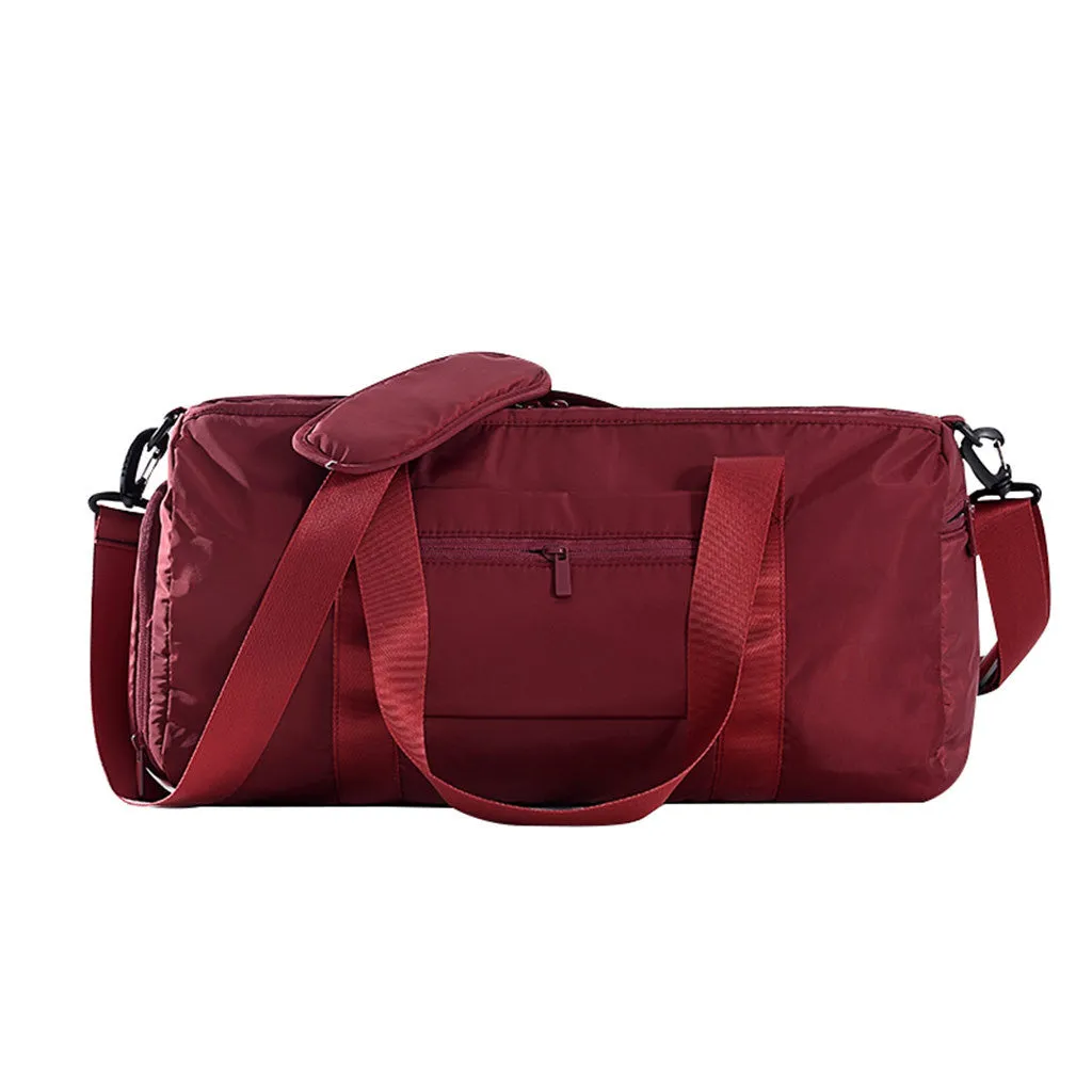 Dry wet separation sports fitness bag in memory cloth for swimming and travel