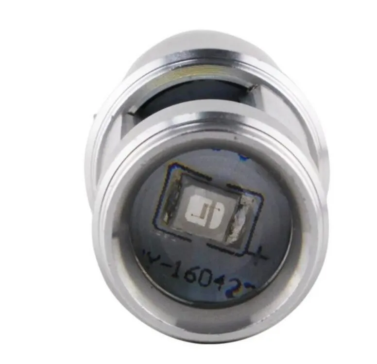 White 18W 3000LM LED headlight for motorcycle, pedal bike, and electric bike in aluminium alloy casing