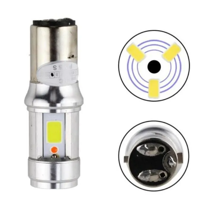White 18W 3000LM LED headlight for motorcycle, pedal bike, and electric bike in aluminium alloy casing