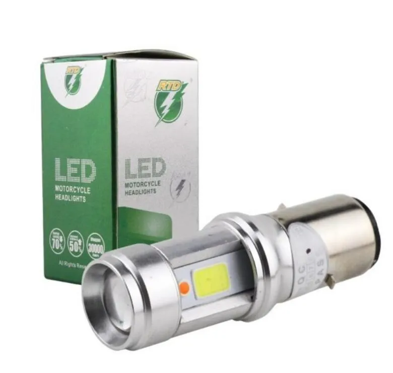 White 18W 3000LM LED headlight for motorcycle, pedal bike, and electric bike in aluminium alloy casing