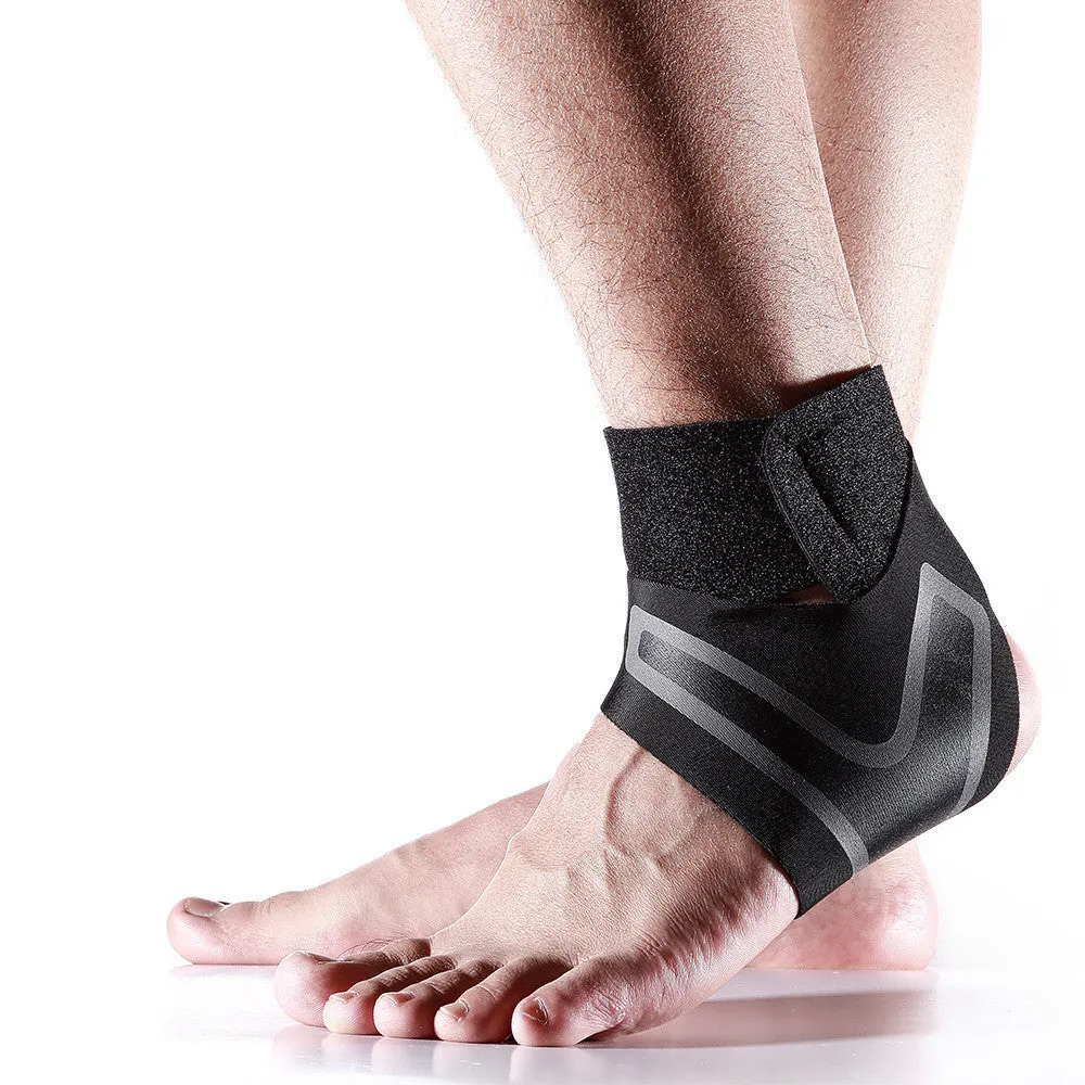 Basketball ankle guard in black, polyester fibre, left foot, size S