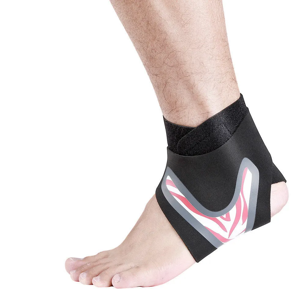 Basketball ankle guard in black, polyester fibre, left foot, size S