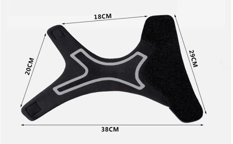 Basketball ankle guard in black, polyester fibre, left foot, size S