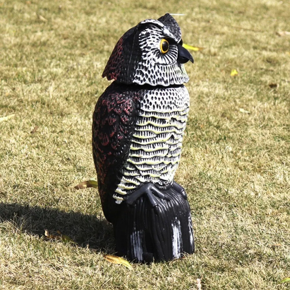 Electric owl outdoor animal model decoration with 360-degree rotating head