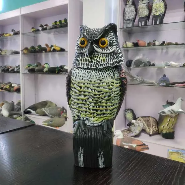 Electric owl outdoor animal model decoration with 360-degree rotating head