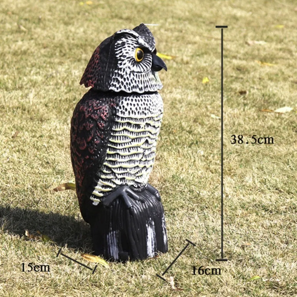 Electric owl outdoor animal model decoration with 360-degree rotating head