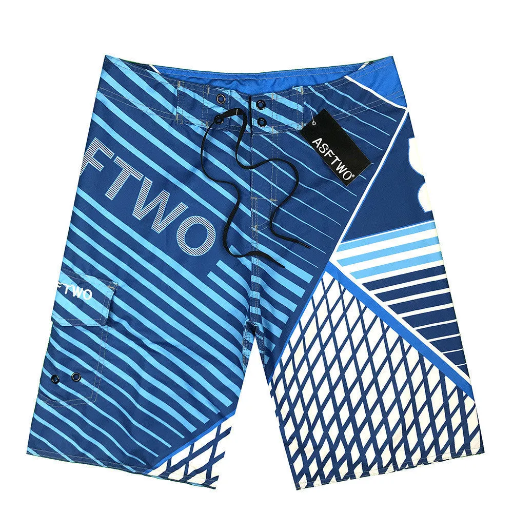 Quick-drying unisex surf pants in polyester fibre, available in blue, green, red, sizes 30-38