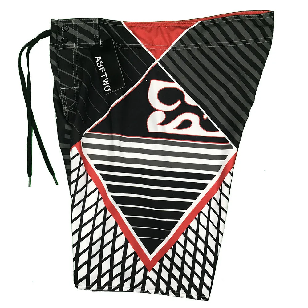 Quick-drying unisex surf pants in polyester fibre, available in blue, green, red, sizes 30-38