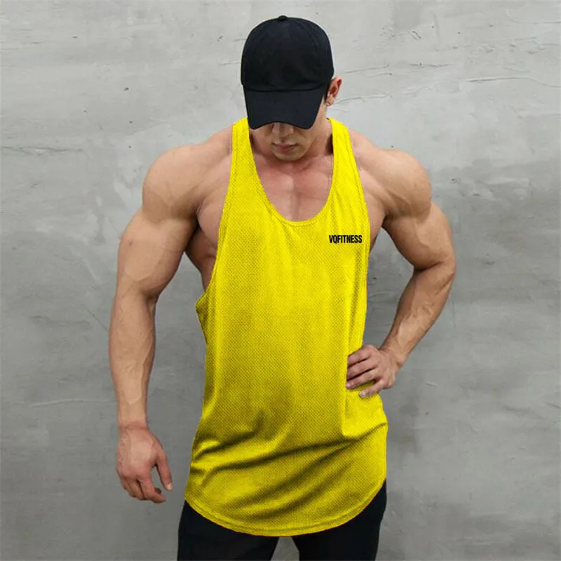 Men's basketball sleeveless vest in solid colour, loose fit, round hem, hot stamping design, polyester fibre fabric