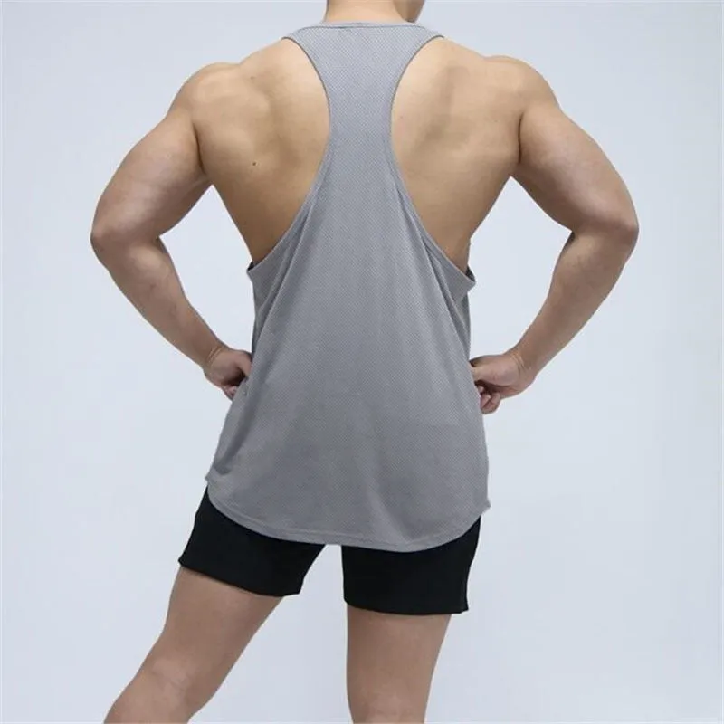 Men's basketball sleeveless vest in solid colour, loose fit, round hem, hot stamping design, polyester fibre fabric