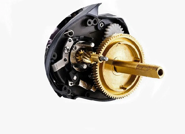 Luya Magnetic Metal Fishing Reel in black with all-copper gear and stainless steel bearings