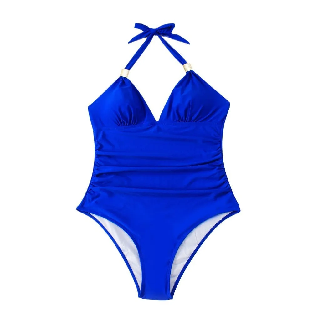 Women's quick-drying swimsuit in polyester spandex fabric with high elasticity