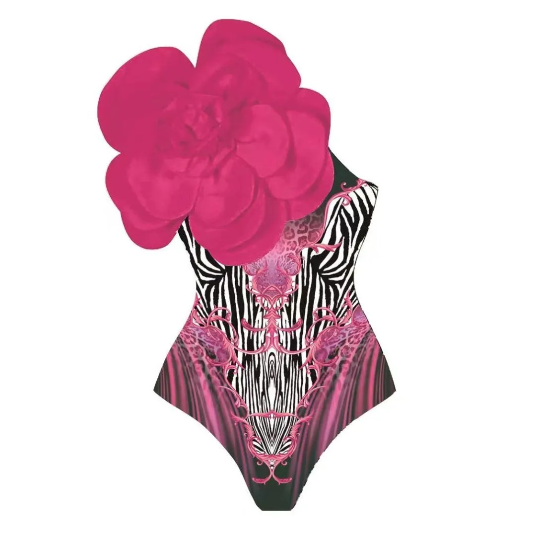 Women's polyester one-piece swimsuit in multiple colours and styles