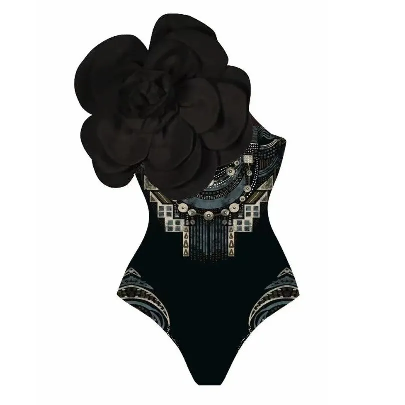 Women's polyester one-piece swimsuit in multiple colours and styles
