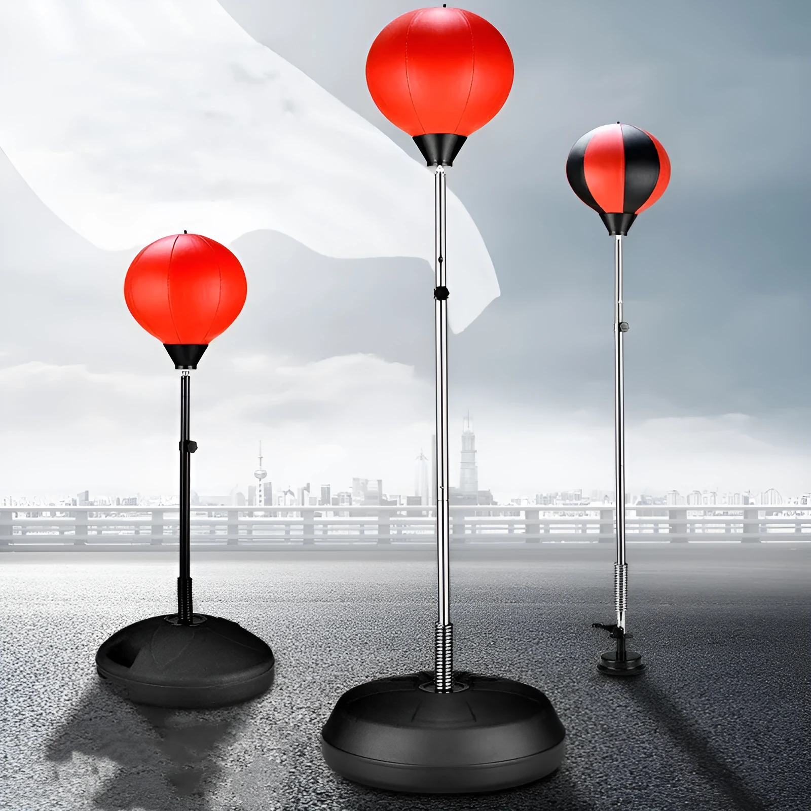 Home reaction trainer boxing speed ball 3.5kg PVC red black colour