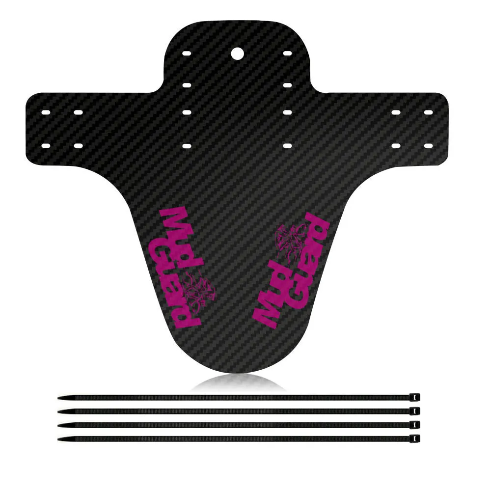 Carbon fibre pattern bicycle fender 260x220mm engineering plastic with stone carved 3K twill and colour printing