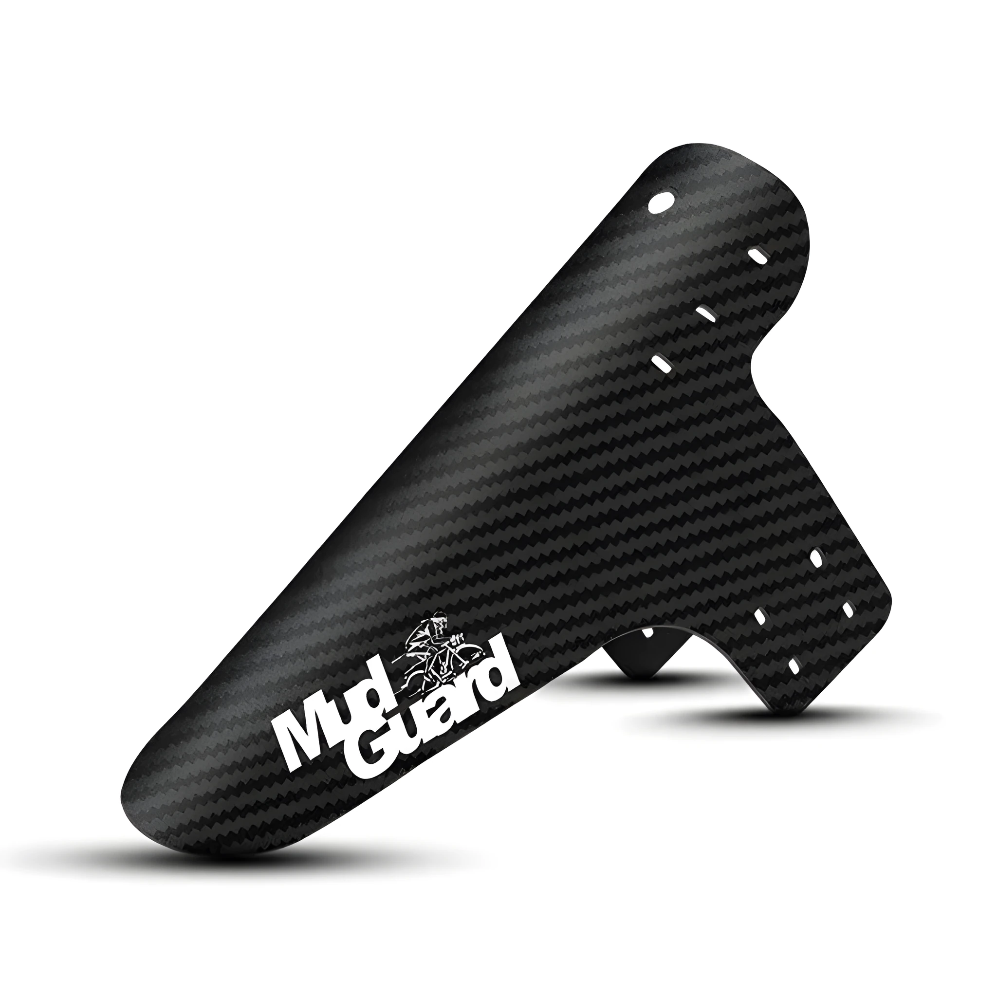 Carbon fibre pattern bicycle fender 260x220mm engineering plastic with stone carved 3K twill and colour printing