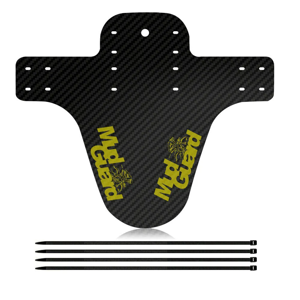 Carbon fibre pattern bicycle fender 260x220mm engineering plastic with stone carved 3K twill and colour printing