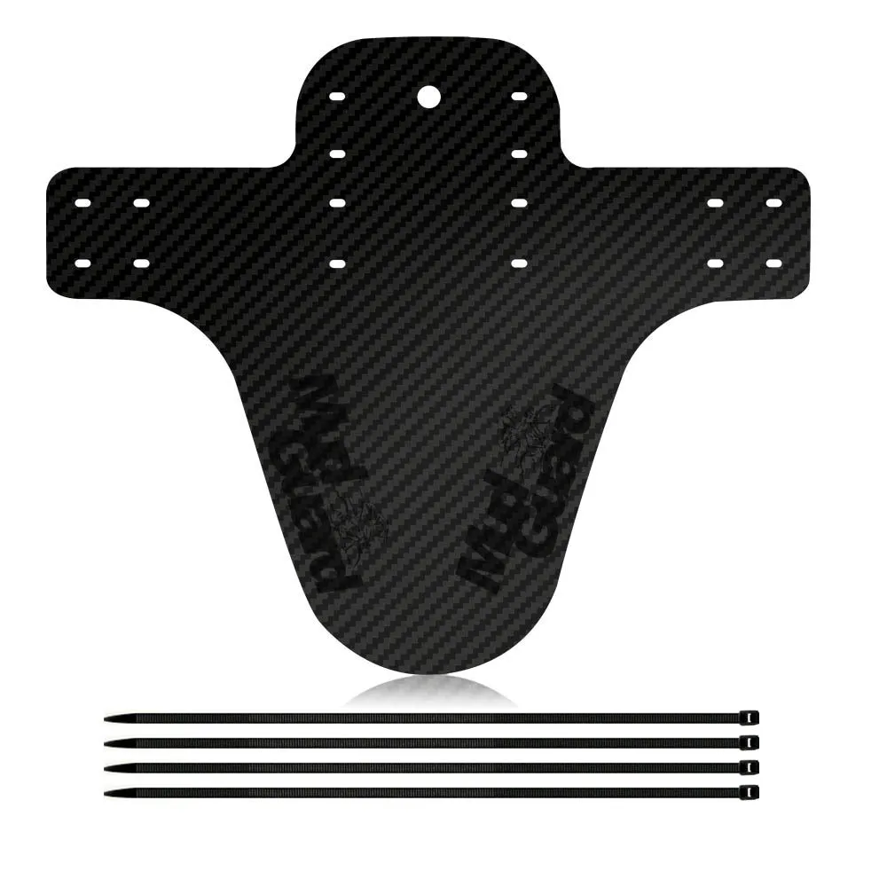 Carbon fibre pattern bicycle fender 260x220mm engineering plastic with stone carved 3K twill and colour printing
