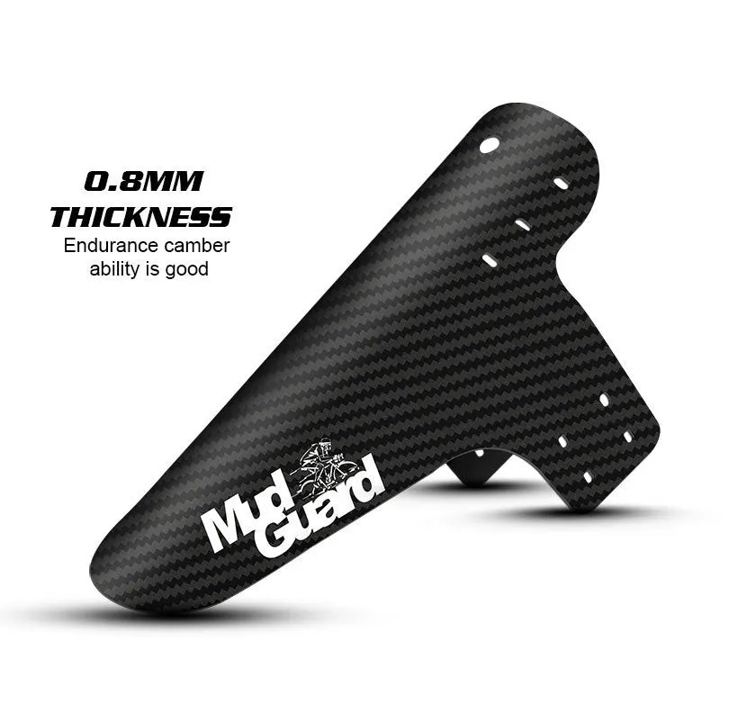 Carbon fibre pattern bicycle fender 260x220mm engineering plastic with stone carved 3K twill and colour printing