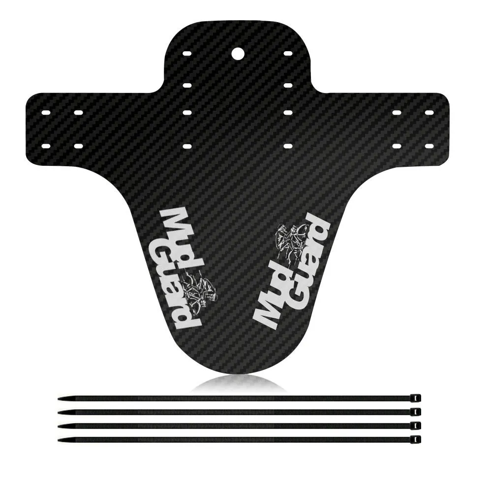 Carbon fibre pattern bicycle fender 260x220mm engineering plastic with stone carved 3K twill and colour printing