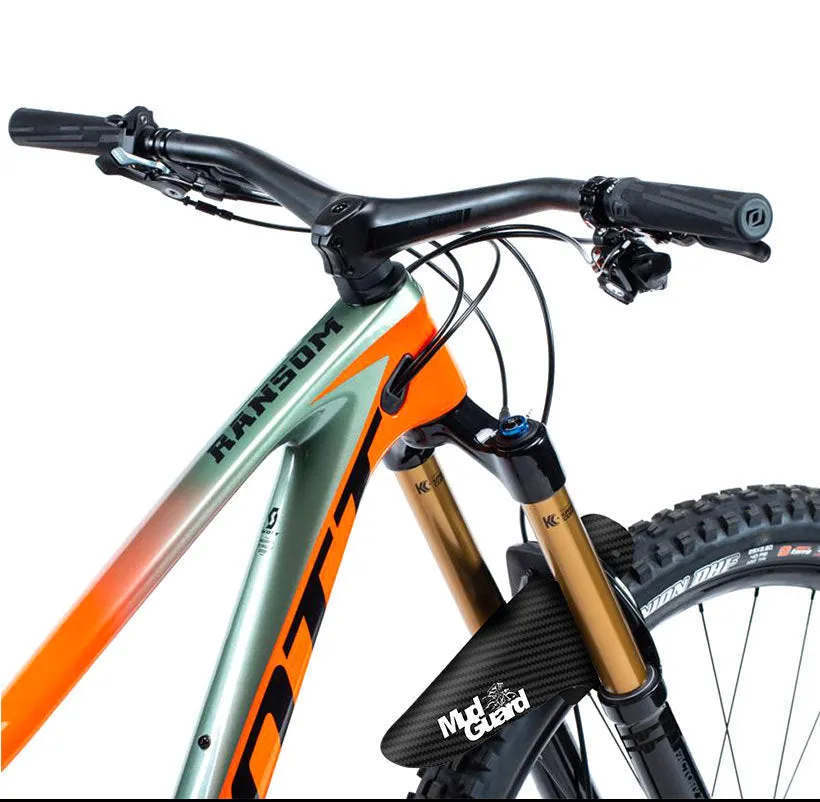Carbon fibre pattern bicycle fender 260x220mm engineering plastic with stone carved 3K twill and colour printing