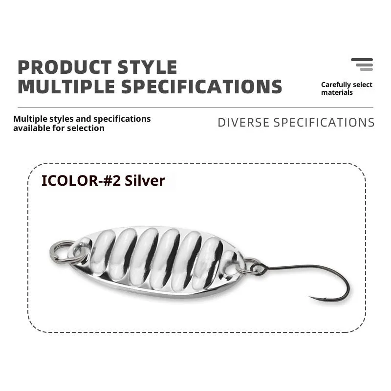 Sea water offset feather hook fishing lure set with gold and silver sequins, plastic fake fish bait, multiple weights