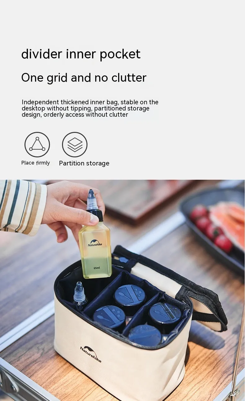 Naturehike six-piece PP plastic seasoning bottle set for outdoor cooking and travel meals