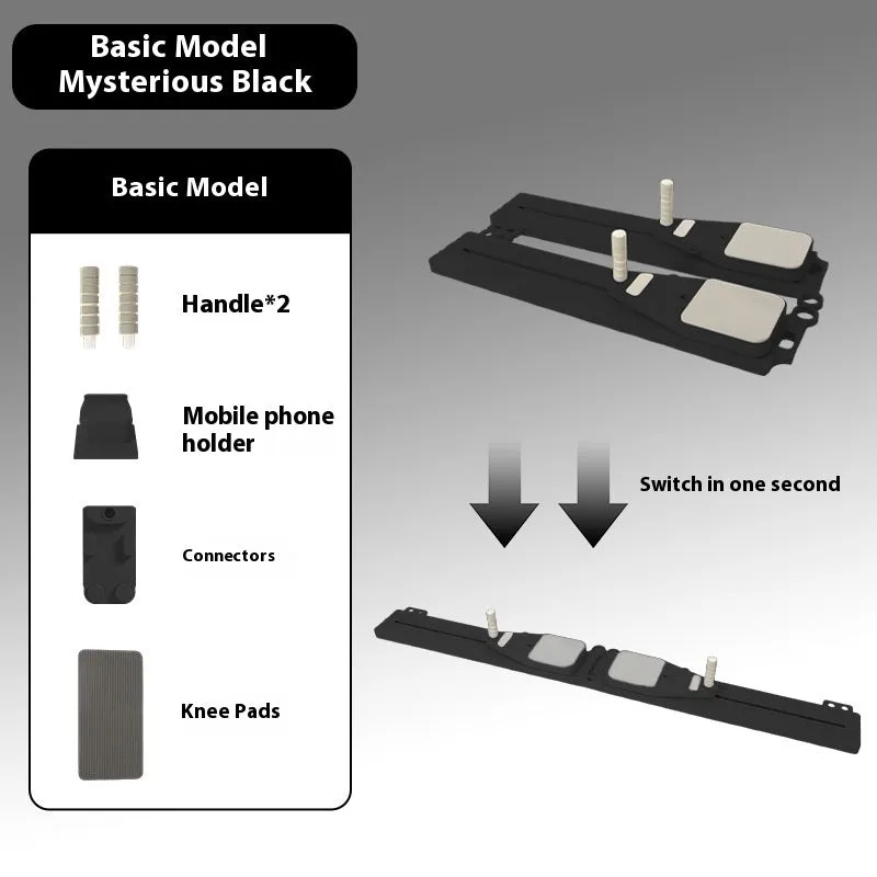 Split fitness board in Mysterious Black for home waist training workouts
