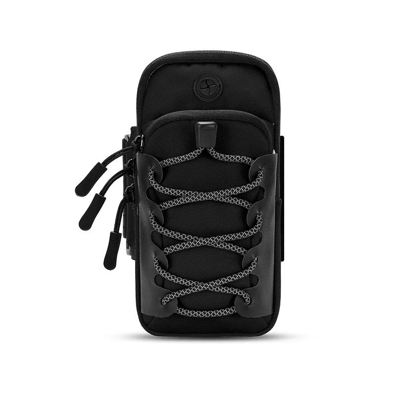 Unisex waterproof nylon arm bag in solid colour for outdoor sports