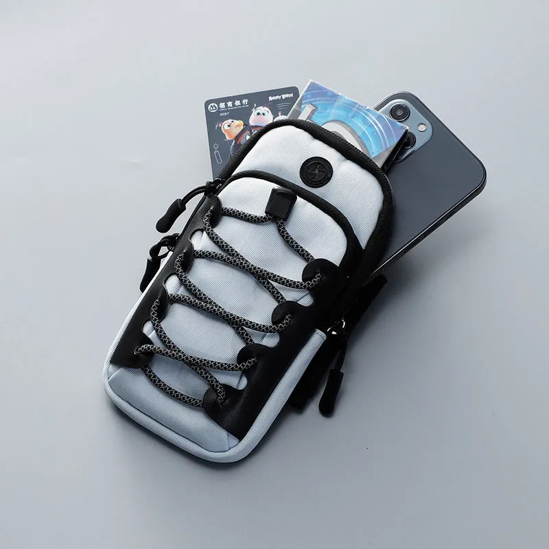 Unisex waterproof nylon arm bag in solid colour for outdoor sports