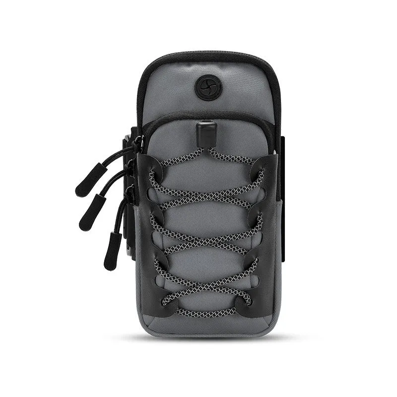 Unisex waterproof nylon arm bag in solid colour for outdoor sports