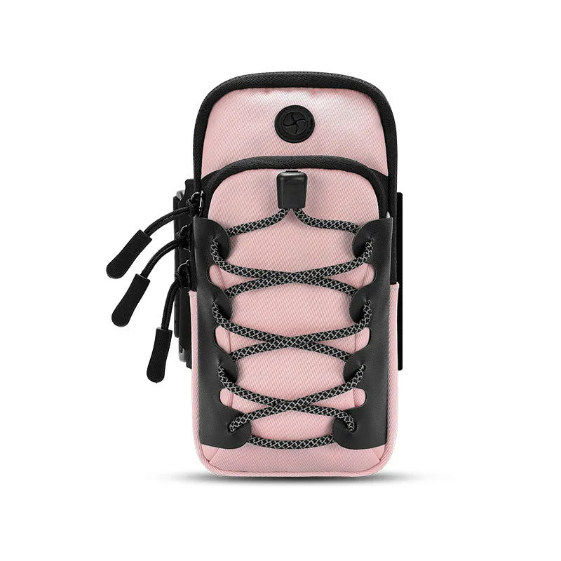 Unisex waterproof nylon arm bag in solid colour for outdoor sports