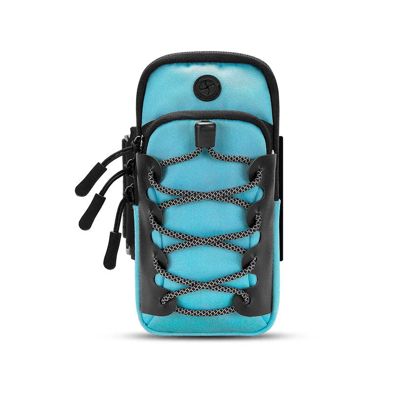 Unisex waterproof nylon arm bag in solid colour for outdoor sports